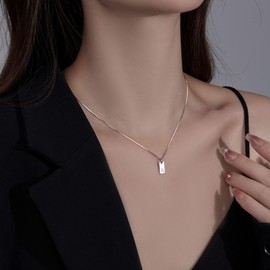 JSJOY Necklaces for Women Trendy 925 Sterling Silver Initial Necklace Dainty R Tag Name Necklace Mothers Day Birthday Gifts Jewelry Women