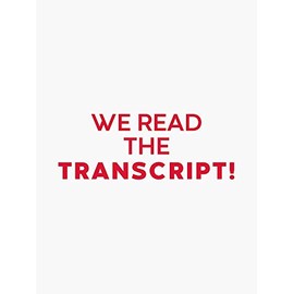 We Read the Transcript LIMITED Edition Bumper Sticker Vinyl Decal Waterproof Window Sticker 5"