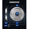 XtraGlow 4Pcs Stainless Steel Watermelon Light Bunk Adapters Round Marker