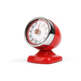 Kikkerland Vintage Streamline Kitchen Timer, Red