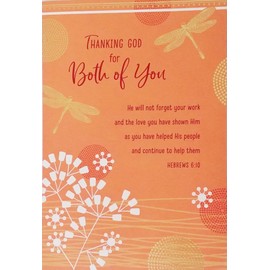 Greeting Card Thanking God For Both of You - Pastor and Wife Ministry Clergy Appreciation Thank You For Your Heart For People And All You Do For Us