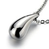 COOLSTEELANDBEYOND Unique teardrop pendant stainless steel necklace for women, Stainless