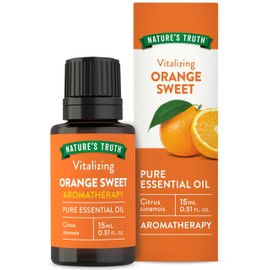 Nature's Truth Orange Sweet Essential Oil | 15 mL | for Diffuser and Aromatherapy | Pure Plant Based, Non-GMO & Gluten Free
