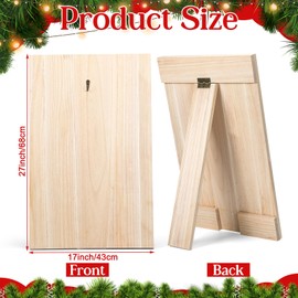 Lineshading Wreath Easel for Wreaths Making Christmas Wooden Wreath Stand Holder Making Easel Assistant Tabletop Display for Designing for Xmas Crafts Tool 27 x 17 Inch, Garland Not Included