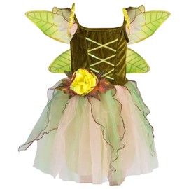 Petitebella Olive Green Fairy Dress 1-10y (Olive Green, 2-4 Year)