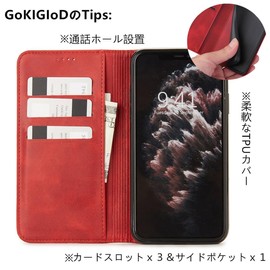 Moto G66J 5G / G66Y 5G Case Folio Universal Moto G66j 5G Cover SIM Free Ymobile Notebook Type Cover [GoKIGIoD] Wallet Type Mobile Cover with Magnet Clasp No Shock Resistant Magnet Card Holder Stand