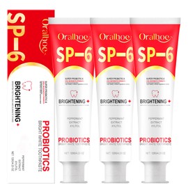 Paquete de 3 SP-6 probiotic whitening toothpaste, Pasta de dientes para el cuidado de la limpieza profunda, aliento fresco 120 g (3PCS)