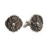 Alpenflüstern Antique Silver Stag Head Cufflinks, Silver, Without Stone