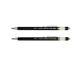 KOH-I-NOOR Mechanical Pencil Metal Set of 2 Black
