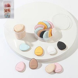 Mini Finger Air Puff 20-Piece Makeup Beauty Accessory Makeup Pink 20p