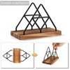 Walquicks 2Pcs Metal and Wooden Napkin Holder - Triangle Design