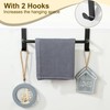 SAYAYO Over Door Towel Rail Black Hand Towel Holder with