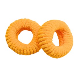 Elastic Hair Band Made of Quality Cotton and No Crease Hair Ties/Perfect Suitable for Ponytail Holder for Womens Pack of 2 (orange)