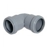 FLOPLAST 50mm Grey Pushfit Waste Pipe Knuckle