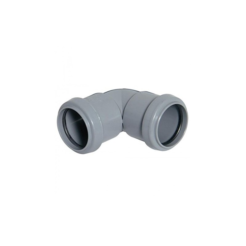 FLOPLAST 50mm Grey Pushfit Waste Pipe Knuckle