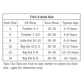 T.H.L.S - Calcetines unisex para niñas y niños pequeños y jóvenes, uniforme escolar, sin costuras, color negro, blanco, azul marino, paquete de 6, Azul marino, 4-6 Años