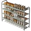 INGIORDAR Shoe Rack 4 Tier Long Storage Organizer Wide Metal