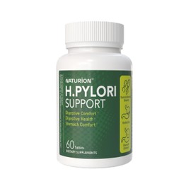 NATURION H. Pylori Support - Digestive Health Supplement with G-FOS Blend, Whey Protein, Licorice, Mastic Gum, Vitamin U, and Vitamin B2 - Stomach Comfort & Gut Balance - 60 Tablets, 30 Day Supply