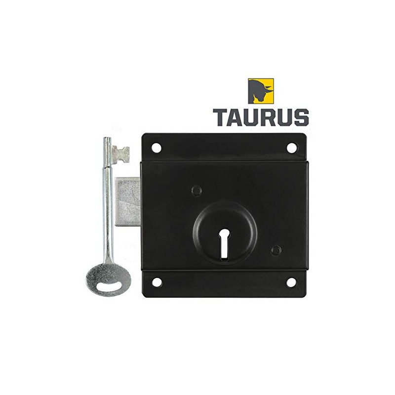 TIMCO Black Antique 4" Pressed Rim Lock - Surface Mounted