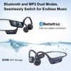 Voistek Open Ear Bone Conduction Swimming Headphones,Built-in 32GB MP3 Player