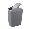 Mayish 20 L Plastic Trash Can, Grey Plastic Swing Top
