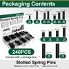Mrdilla 240 Pcs Roll Pin Assortment, Metric Slotted Spring Pins,