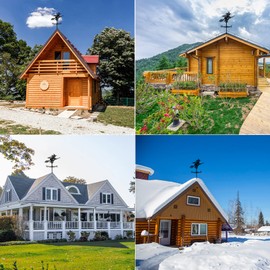 Dyna-Living Weathercock Wind Vane Weather Witch Weather Vane Metal Witch Weathervane Retro Wind Vane Mini Witch Weather Vane for Wind Direction Indicator and Roof Decoration