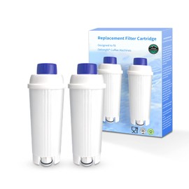 Coffee Machine Water Filters Replacement for Filter DLSC002,DeLonghi Water Filter with Activated Carbon Softener, Homegoo Water Filter Compatible with ECAM, Esam, ETAM, BCO, EC. (Pack of 2)