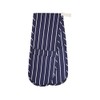 KitchenCraft Double Oven Gloves with 'Butcher's Stripe' Design, Cotton /