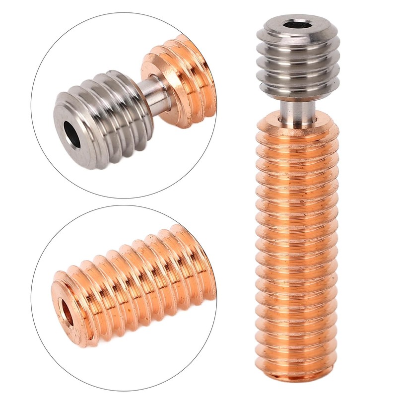 V5 Hotend Heatbreak All-Metal Threaded Upgrade Ti Alloy and Copper