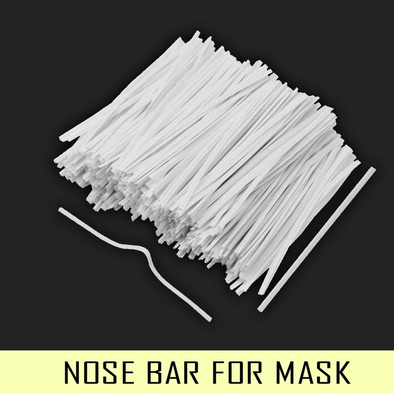 Flexible Plastic Nose Bridge Strips - Sewing Clips 91mm Bendable