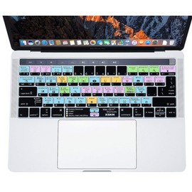 XSKN Mac OS X Silicone Shortcuts Keyboard Skins Cover are Compatible with Touch Bar Models MacBook Pro 13 inch (A2159 A1706 A1989) and 15 inch (A1707 A1990) US & EU Versions