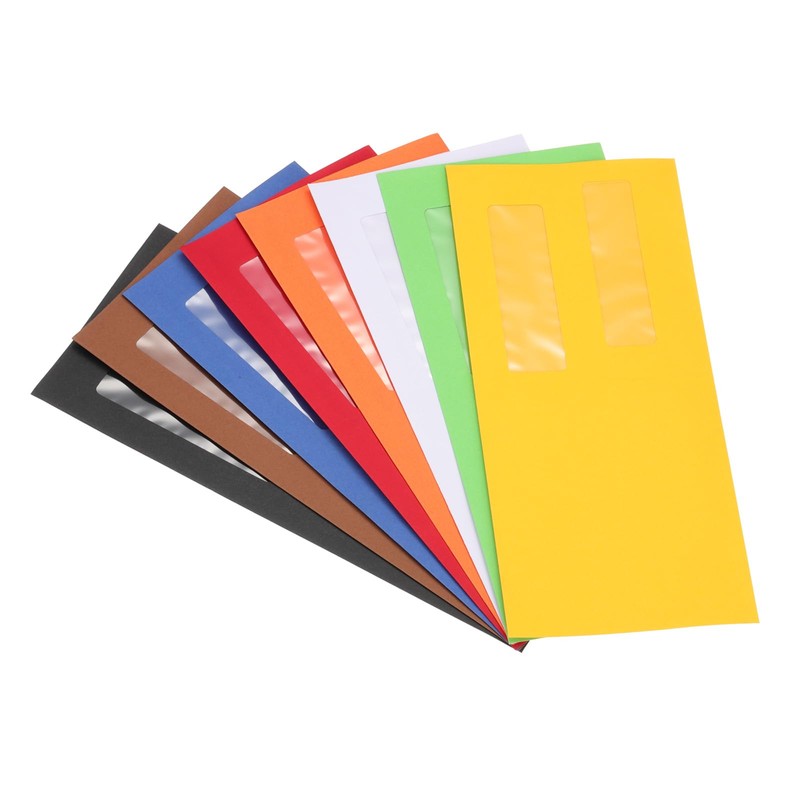 YOKIVE 10 Pcs Double Window Envelopes, Business Security Seal Envelopes
