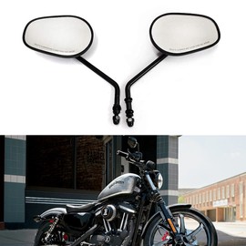 8mm Motorcycle Teardrop Rear Rearview Side Mirrors for Sportster Cruiser Chopper Harley Glide Electra Glide Dyna Softail Davidson XL 883 1200