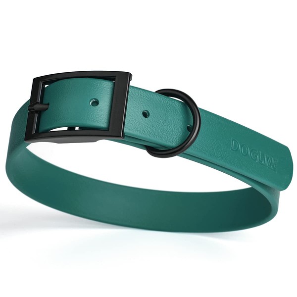 Dogline Biothane Waterproof Dog Collar Strong Coated Nylon Webbing with
