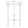 Dura-Trel Elmwood Arbor, Vinyl Garden Archway for Outdoors, 57" x
