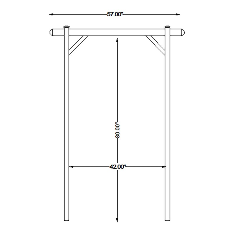Dura-Trel Elmwood Arbor, Vinyl Garden Archway for Outdoors, 57" x