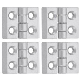 uxcell 4Pcs Zinc Alloy Door Hinges, 30mmx38mm Small Cabinets Hinges Mini Folding, for Wooden Box, Woodworking Craft Project Cabinet Lids, Silver