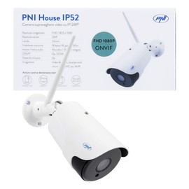 PNI House IP52 2MP 1080P Wireless Video Surveillance Camera and MicroSD Slot for Outdoor and Indoor Use Night Mode