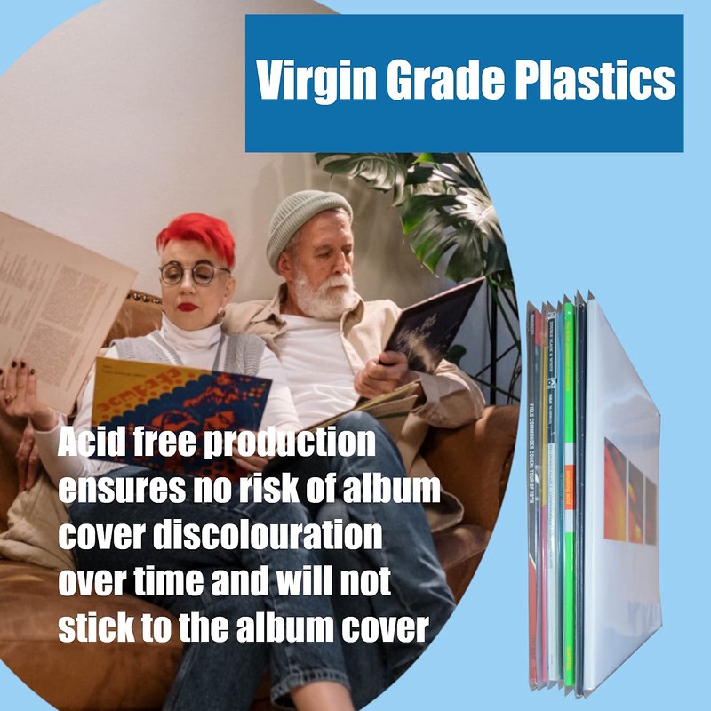 80x 12 Inch Outer Vinyl Record Sleeves Fits Double Triple
