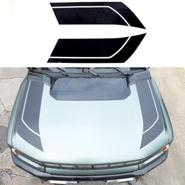 Suetlcoity Car Hood Side Trim Sticker Decals Compatible with Hummer EV SUV Pickup 2024-2025+ Car Bonnet Sports Stripe Vinyl Decorative Decals Hummer EV Accessories (Style A)