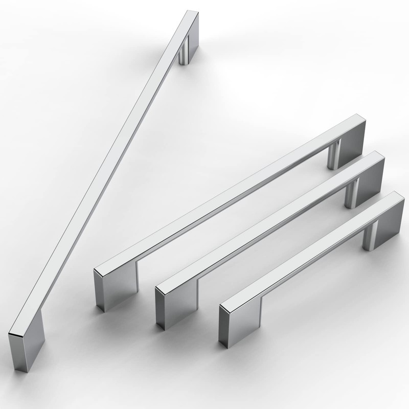 FURNIWARE 10 Pack Cabinet Pull, Chrome Cabinet Handles, Hardware Drawer