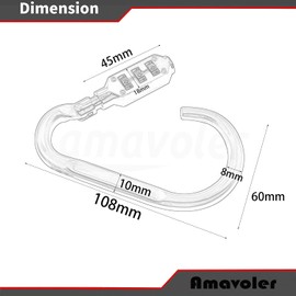 amavoler Motorcycle Helmet Lock, 8ft Bright Theft Deterrent Cable Combo,for Motorbike Scooter Street Bike, Tough Enough to Secure Virtually Anything. (Blue)