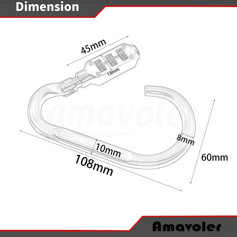 amavoler Motorcycle Helmet Lock, 8ft Bright Theft Deterrent Cable Combo,for