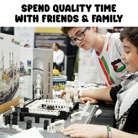 Alif and Friends Masjid Al Haram Building Blocks Set - 2000+ Pcs Perfect Eid Gifts for Kids, Islamic Gifts - Grand Mosque of Mecca Islamic Toys for Kids