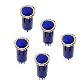 Vogueing Tool DC 24V Bule Warning Signal Light Dashboard Indicator Light Car Van Boat Dash Warning Signal Light (Pack of 5)