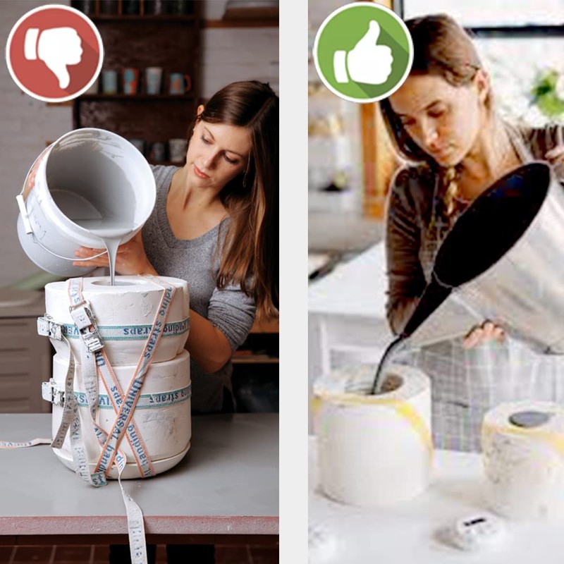 Plaster Mold Rubber Band for Potters Ceramic, Home Crafters -