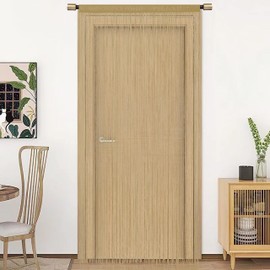 HSYLYM - Cortinas para puerta con flecos tipo espaguetis densos (100 x 200 cm), para dividir habitaciones, para sala, Ecru, 100x200cm, 1