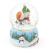 Dekohelden24 Snow Globe Snow Children with Hat on Elaborately Decorated