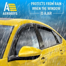 Extra Durable Window Deflectors in-Channel Window Visors Rain Guards Fit for Honda Accord 2023-2026, Sun Visors, Wind Vent for Shades, Exterior Car Accessories - 4pcs. AG0494